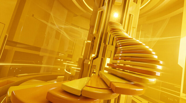 Creative thinking concept with spiral ascent