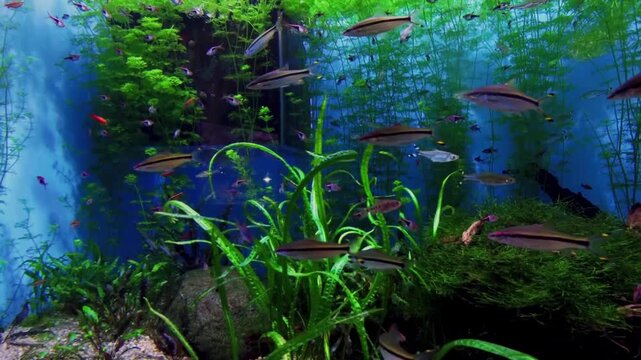 School of Small Fish Swimming