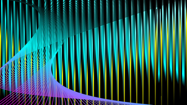 Dark blue and black metallic vertical lines abstract technology background vector | Modern futuristic striped light wave laser tech background vector illustration