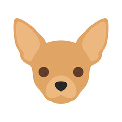 Obraz premium Minimalist Brown Chihuahua Head Vector Icon for Graphic Design Projects