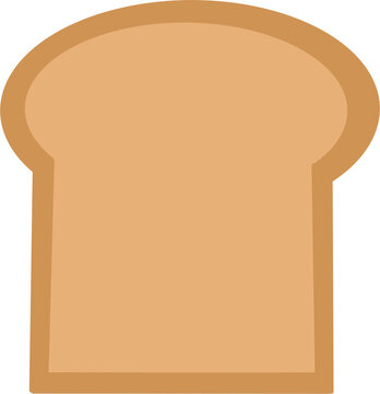 영문: Single slice of bread vector illustration icon for bakery and breakfast design