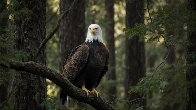 bald eagle on a branch