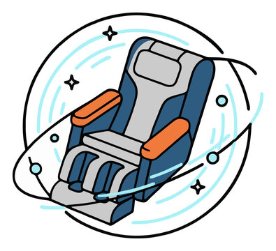 Modern massage chair vector illustration isolated on.... Generative AI