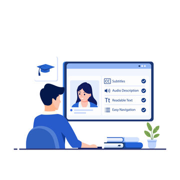 Inclusive Online Education with Accessibility Features Like Subtitles and Audio Description for Students