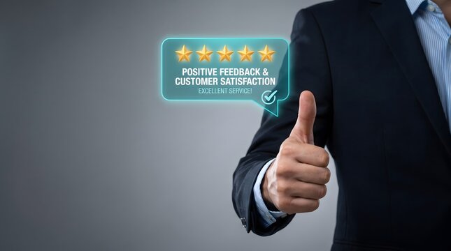 Achieving peak customer satisfaction a five star review system demonstrates excellence and builds trust with clients enhancing brand reputation