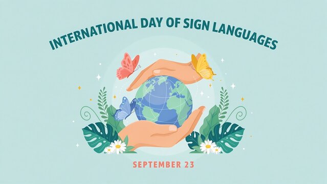 International day of sign languages illustration