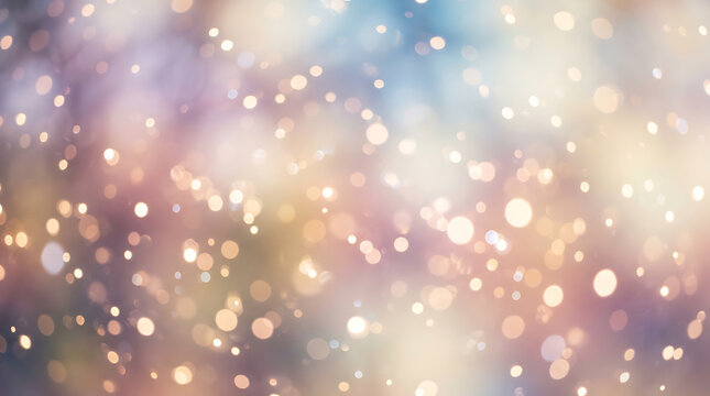 Colorful sparkles and dots on dark background