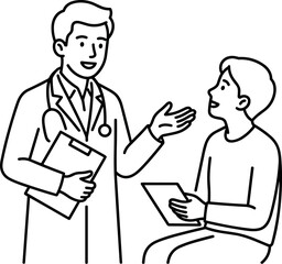 Obraz premium Doctor Consulting Patient Medical Checkup Health Care Conversation