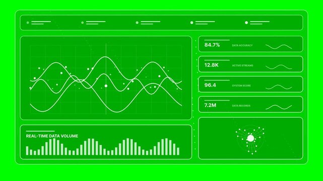 Futuristic Data Analytics HUD Dashboard Interface