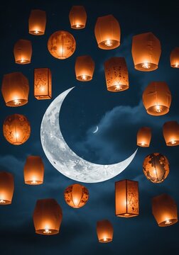 月夜に灯る、幻想の光