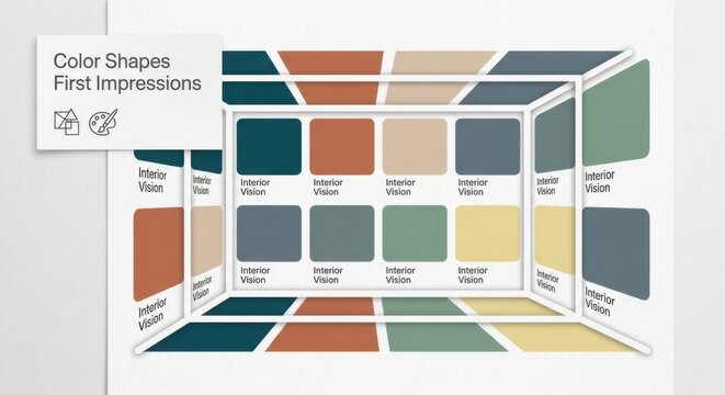 Interior Design Color Palettes With Various Hues And Combinations