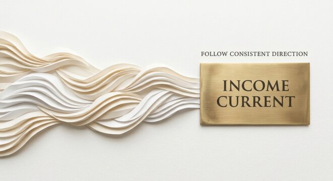 Folded Paper Waves with Gold Sign