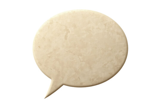 Blank Beige Textured Speech Bubble