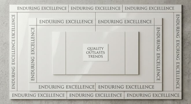 Quality Outlasts Trends Message on Enduring Excellence Background