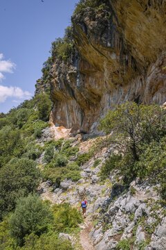 Rock face, The Green Gorge, Garganta Verde, Sierra de C&aacute;diz, C&aacute;diz, Spain