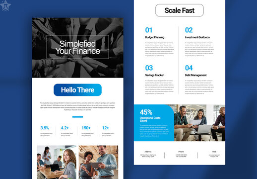 Financial Management Email Newsletter Layout