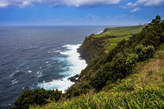 Coastline of the Island of Terceira, Azores, Portugal
