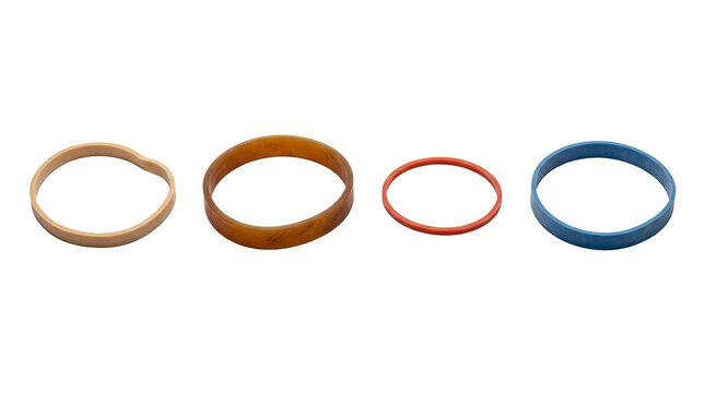 rubber band PNG set , white background as transparent