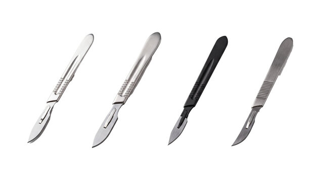 scalpel PNG set , white background as transparent