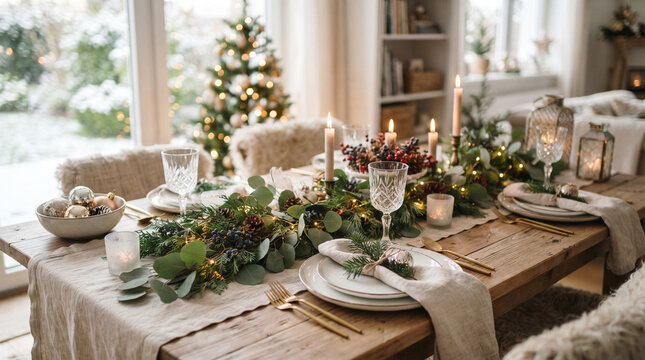 table setting in a restaurant