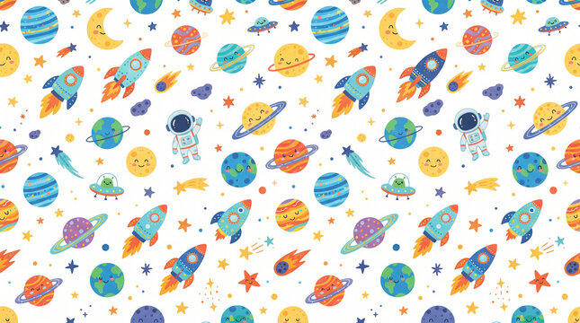 cartoon cosmos pattern
