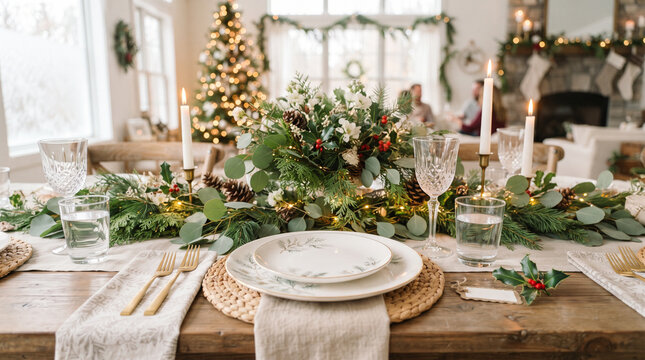 christmas table setting