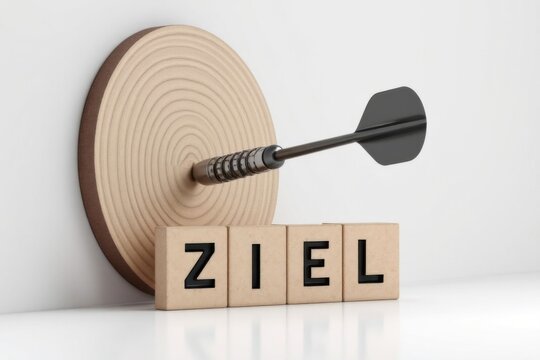 Zieleinlauf mit Pfeil im Zentrum als Symbol f&uuml;r Fokus und Pr&auml;zision