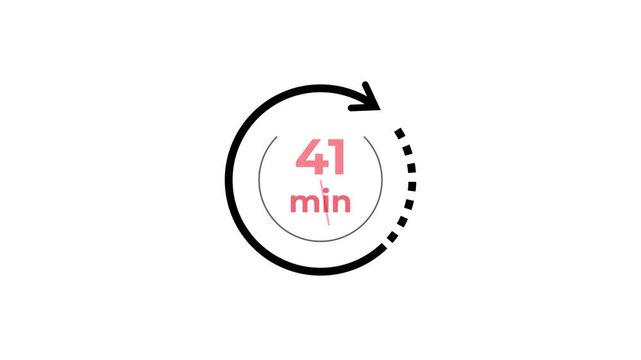 Animated timer circles with countdown numbers and circular arrows indicating duration