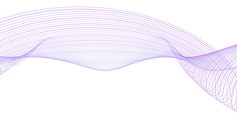 Abstract purple wave lines on white background. Minimalist flowing light violet curves. Elegant linear graphic for corporate branding and web design. © ClipNova