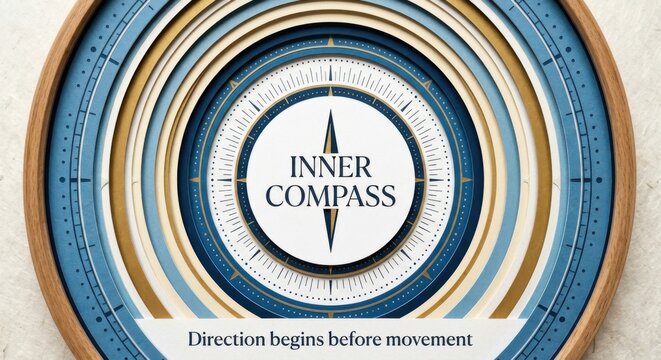 Inner Compass with Concentric Paper Ring Design