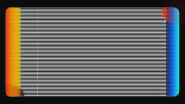 Retro Monitor Screen, Film Frame Overlay, High Saturated Analog Screen Effect for video overlay, classic 16mm archival border