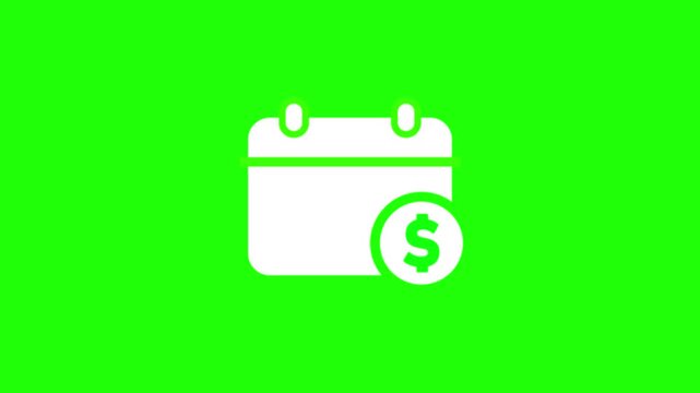 Calendar Money Payment Icon For Financial Planning, Billing, Budgeting, Invoice Due Dates, Banking, Business Transactions, Schedule Management And Personal Finance Organization
