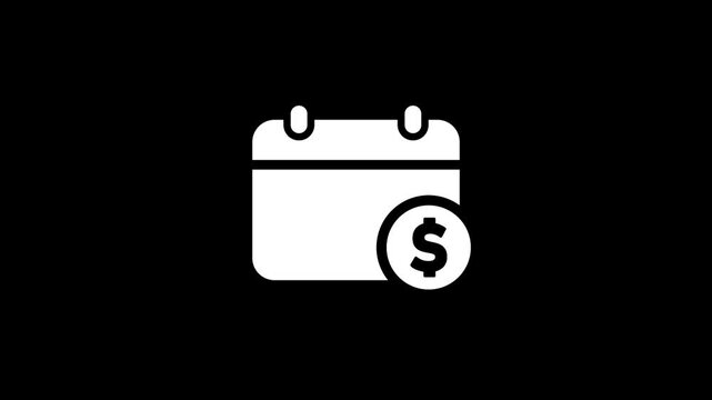 Calendar Money Payment Icon For Financial Planning, Billing, Budgeting, Invoice Due Dates, Banking, Business Transactions, Schedule Management And Personal Finance Organization