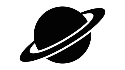 Saturn Planet Minimalist Vector Icon © kumaha