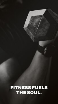 Fitness quote Instagram story template