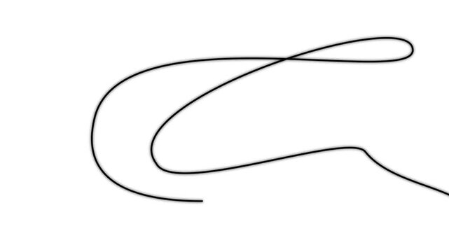 Continuous line drawing loop animation in 4K, single one line art simple doodle of ART text with heart line, glowing flower burst motion graphics, minimalist black line art white on background
