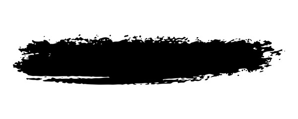 Fototapeta premium black stroke of paint isolated on transparent background