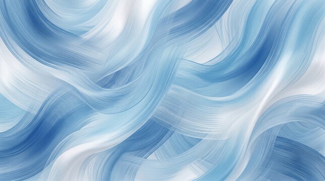 Detailed soft silk broad brush stroke background in corporate blue, sky blue and white