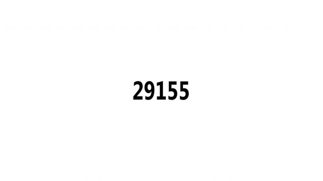 Number Counter Animation From 0 To 100,000 For Likes And Views, Animated Counting Numbers On  A White Background, 4k Animation