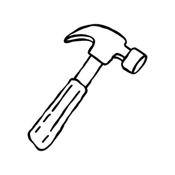 Illustration of a Traditional Claw Hammer