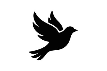 Fototapeta premium Flying Dove Silhouette Vector