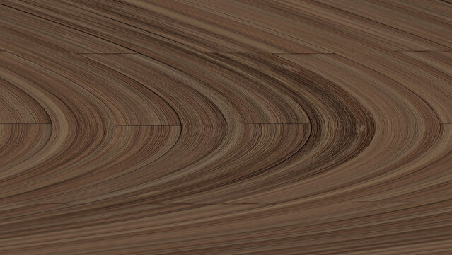 Abstract brown parquet wood flooring texture background with dramatic curved grain lines