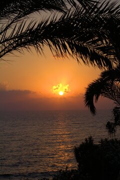 sunset on the sea