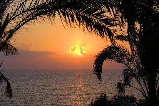 sunset over the sea