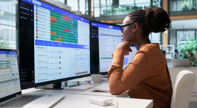 Data Engineer Carefully Monitors Real-time ETL Pipeline Workflow