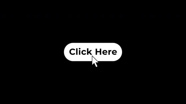 Click Here Interactive Button Pointer Click Animation On Black