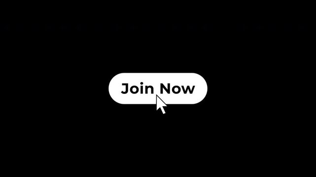 Join Now Registration Button Click Animation With Mouse on black