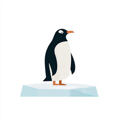 Fototapeta premium transparent background penguin vector illustration on ice