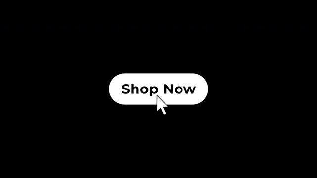Shop Now Button Click Animation For E Commerce Web Store Interaction On Black