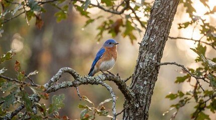 Obraz premium Eastern bluebird perched